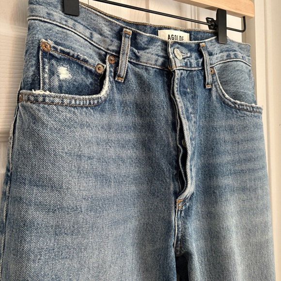 Agolde Riley High Rise Straight Crop Jeans - Picture 2 of 7
